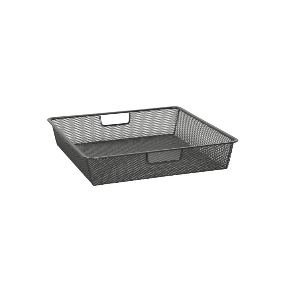 Elfa Mesh Basket for Gliding Drawer Frame W: 45 D: 40 H: 8 Graphite - ELFA - Gliding Drawers and Racks - Soko and Co