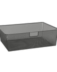 Elfa Mesh Basket for Gliding Drawer Frame W: 60 D: 40 H: 18 Graphite - ELFA - Gliding Drawers and Racks - Soko and Co