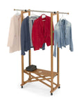 Elios Expandable Garment Rack Cherry Wood - WARDROBE - Garment Racks - Soko and Co