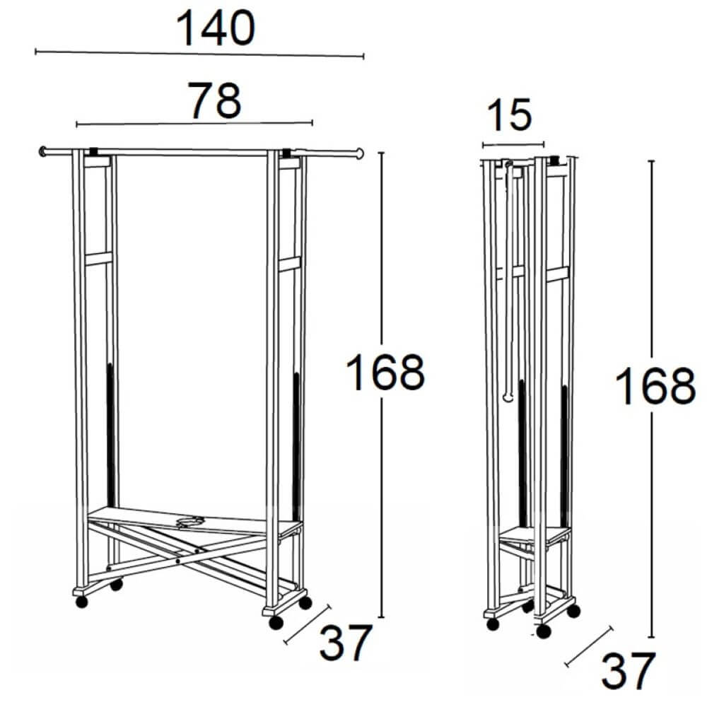 Elios Expandable Garment Rack Natural - WARDROBE - Garment Racks - Soko and Co