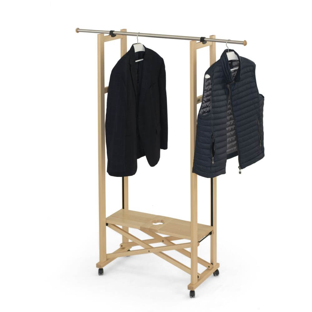 Elios Expandable Garment Rack Natural - WARDROBE - Garment Racks - Soko and Co