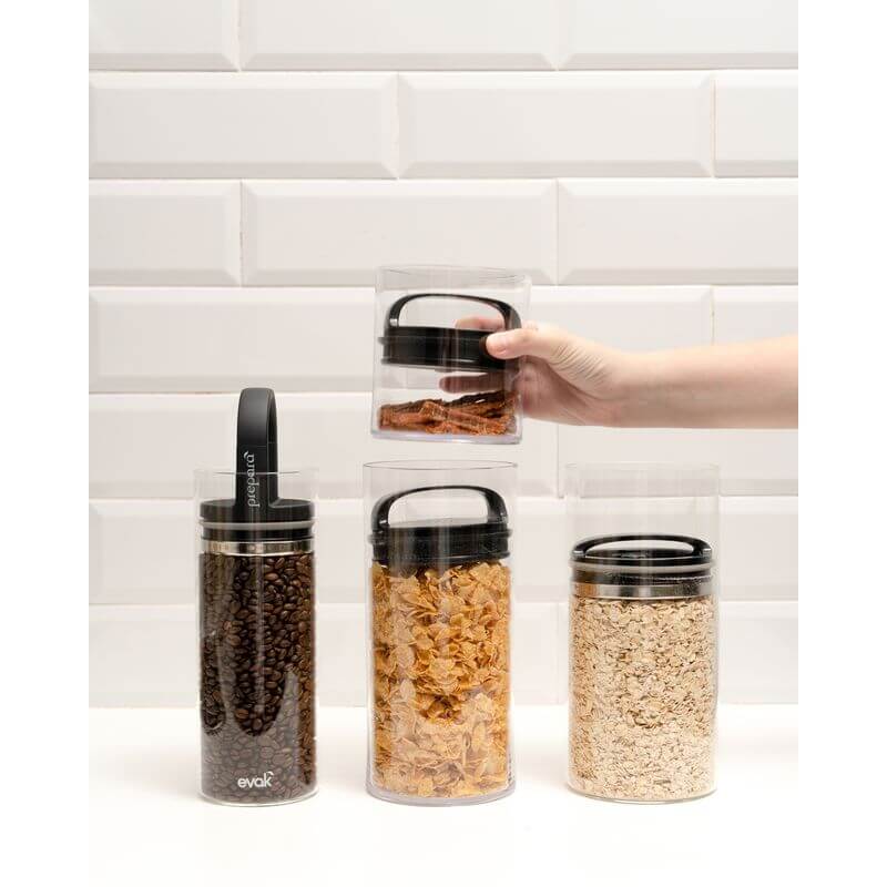 Evak Airtight Glass Pantry Container With Compact Handle Medium - KITCHEN - Food Containers - Soko and Co