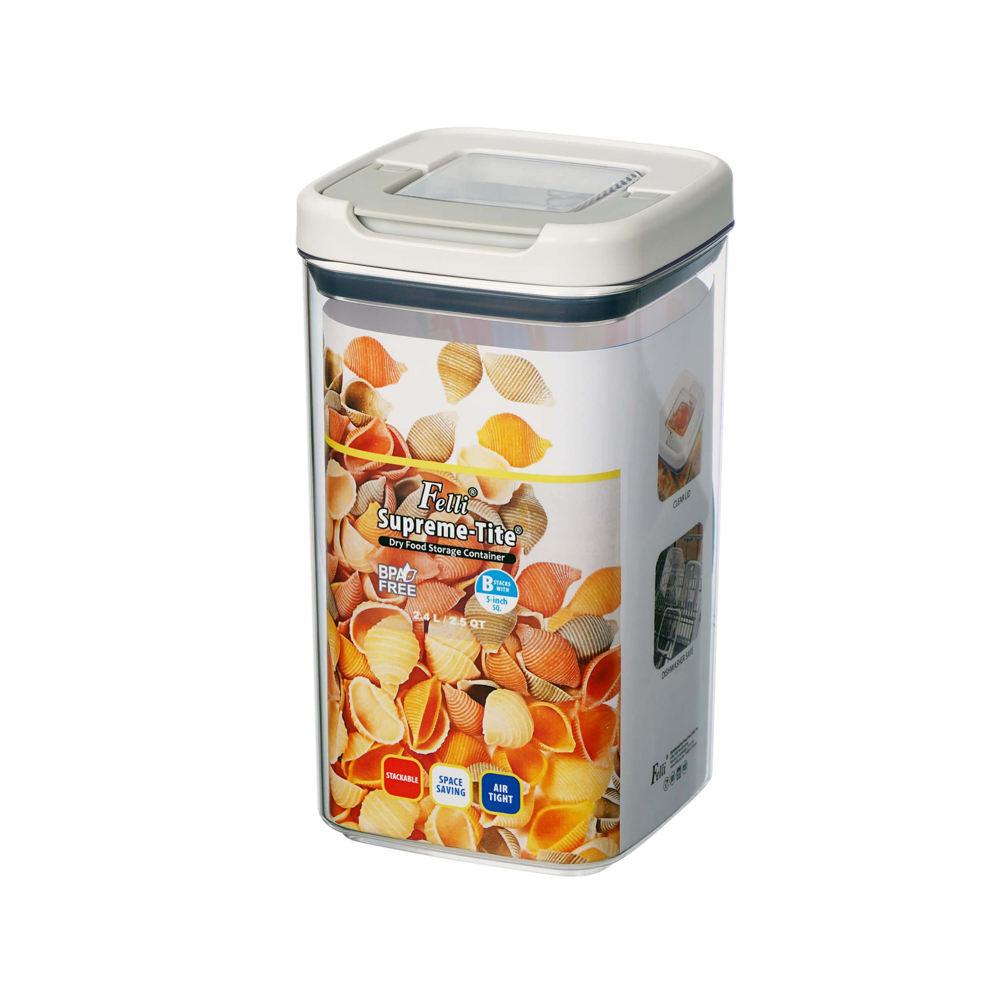 Felli Supreme Tite Square 2.4L Pantry Container - KITCHEN - Food Containers - Soko and Co