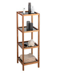 Fern Wood & Glass 4 Tier Shelving Unit
