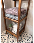 Fern Wood & Glass 4 Tier Shelving Unit - HOME STORAGE - Shelves and Cabinets - Soko and Co