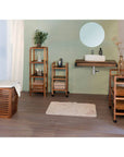 Fern Wood & Glass 4 Tier Shelving Unit - HOME STORAGE - Shelves and Cabinets - Soko and Co