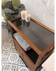 Fern Wood & Glass Shelf and 2 Door Cabinet - HOME STORAGE - Shelves and Cabinets - Soko and Co
