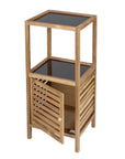 Fern Wood & Glass Shelf and Cabinet - HOME STORAGE - Shelves and Cabinets - Soko and Co