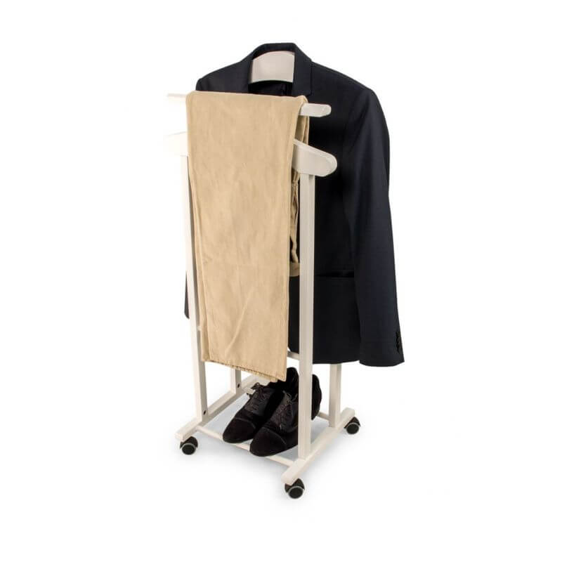 Fiore Clothes Valet Stand White - WARDROBE - Garment Racks - Soko and Co