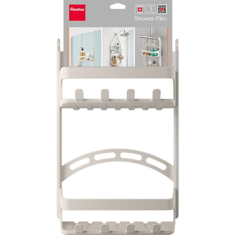 Flex Universal Shower Caddy Pebble Grey - BATHROOM - Shower Caddies - Soko and Co