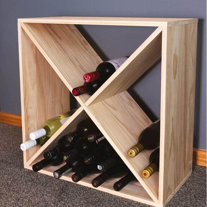 Florence 4 Section Pine Wine Rack - WINE - Wine Racks - Soko and Co