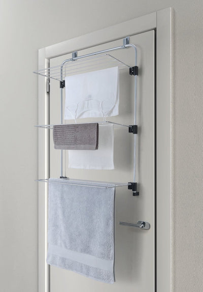 Gale 3 Tier Over Door Clothes Airer Silver | Soko & Co