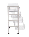 Gingerone Kitchen Trolley White - HOME STORAGE - Storage Trolleys - Soko and Co