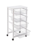 Gingerone Kitchen Trolley White - HOME STORAGE - Storage Trolleys - Soko and Co