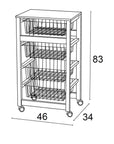 Gingerone Kitchen Trolley White - HOME STORAGE - Storage Trolleys - Soko and Co