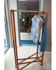 Giulius Garment Rack Cherry Wood - WARDROBE - Garment Racks - Soko and Co