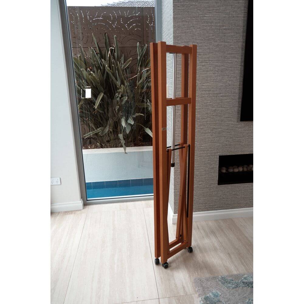 Giulius Garment Rack Cherry Wood - WARDROBE - Garment Racks - Soko and Co