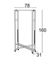 Giulius Garment Rack Cherry Wood - WARDROBE - Garment Racks - Soko and Co