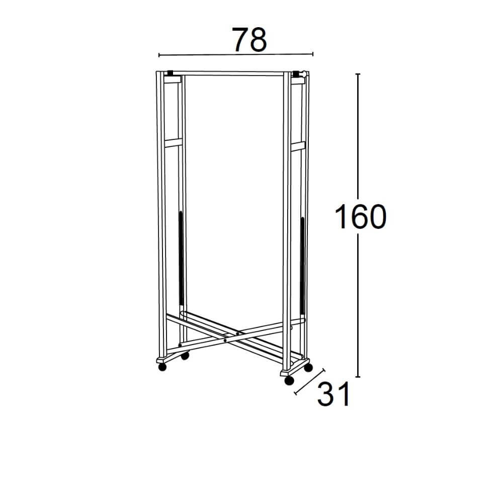 Giulius Garment Rack White - WARDROBE - Garment Racks - Soko and Co