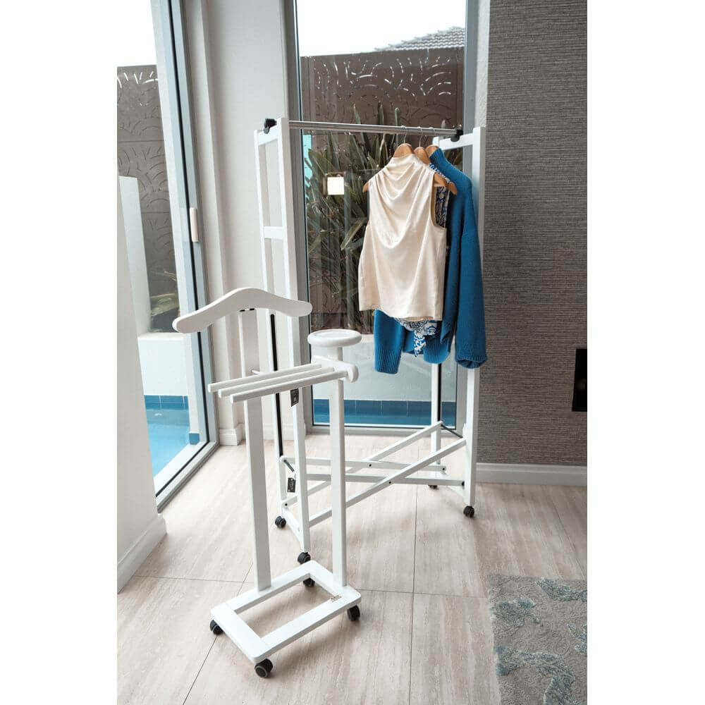 Giulius Garment Rack White - WARDROBE - Garment Racks - Soko and Co