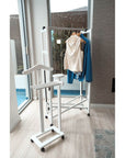 Giulius Garment Rack White - WARDROBE - Garment Racks - Soko and Co