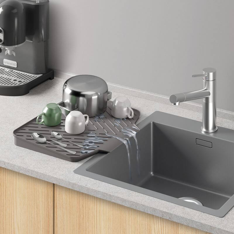 Gravity 2-in-1 Rubber Dish Draining Board - KITCHEN - Dish Racks and Mats - Soko and Co