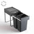 Heavy Duty 50L Pull Out Kitchen Bin with Soft Close Glider - KITCHEN - Bins - Soko and Co