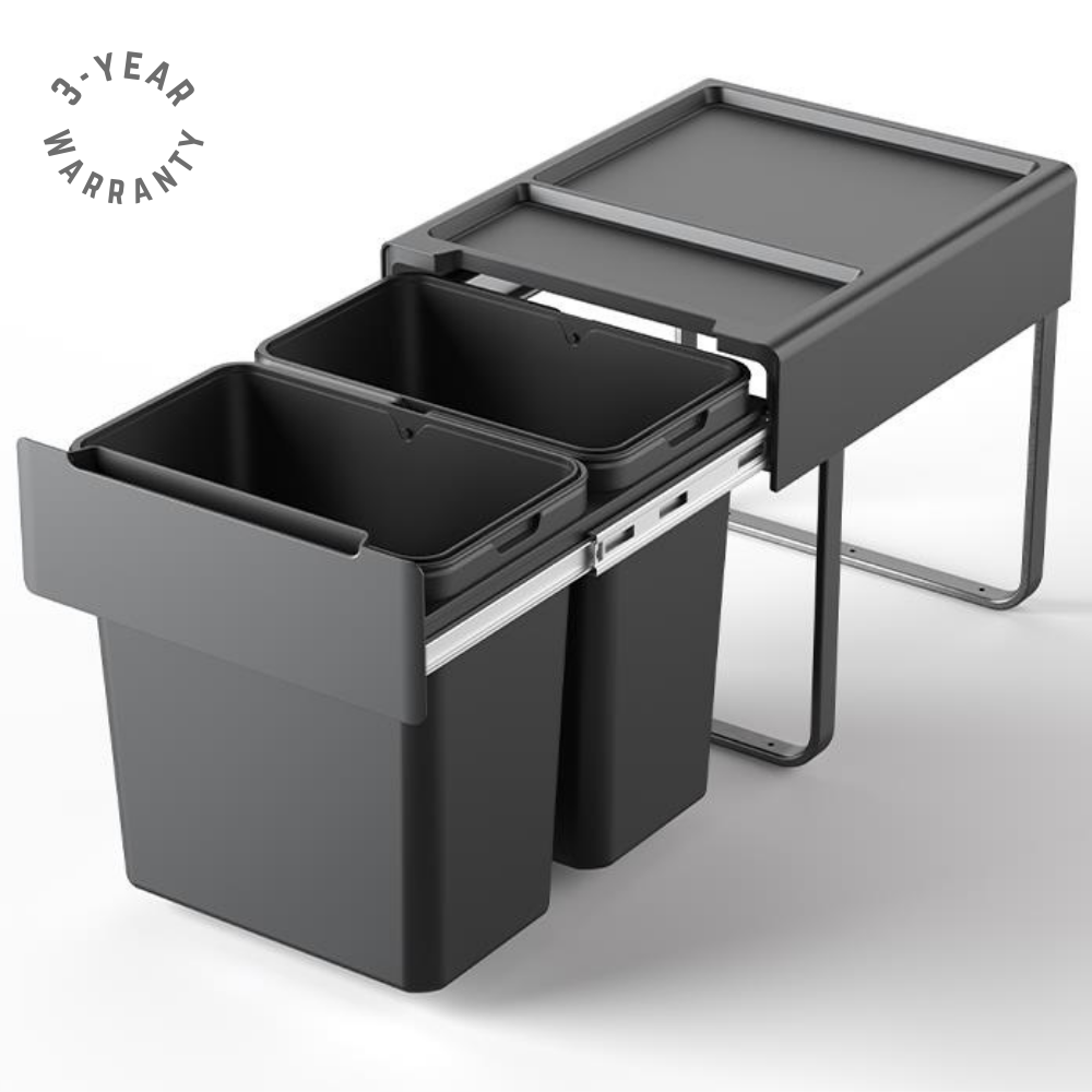 Heavy Duty 50L Pull Out Kitchen Bin with Soft Close Glider - KITCHEN - Bins - Soko and Co