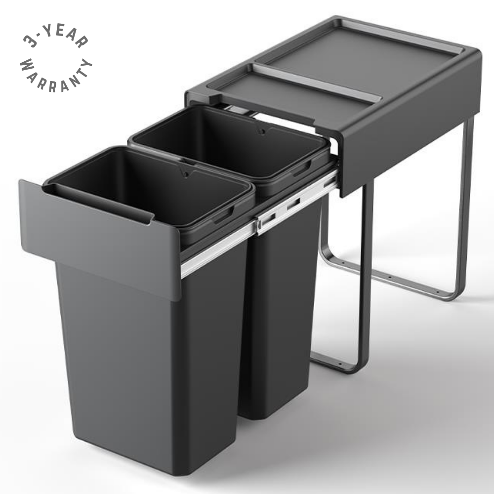 Heavy Duty 52L Pull Out Kitchen Bin with Soft Close Glider - KITCHEN - Bins - Soko and Co