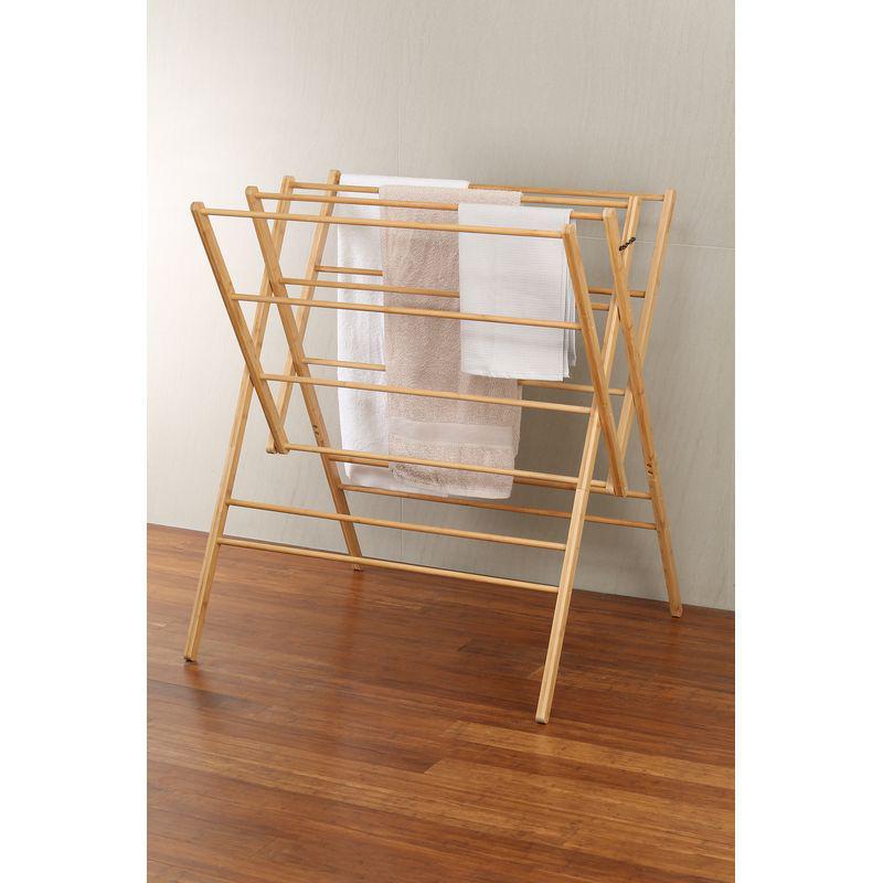 Heavy Duty W-Frame Bamboo Clothes Airer - LAUNDRY - Airers - Soko and Co