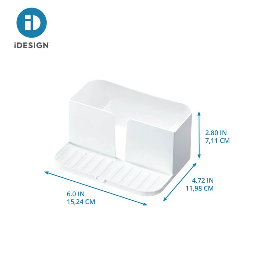 iDesign Sink Caddy with Tray White - KITCHEN - Sink - Soko and Co