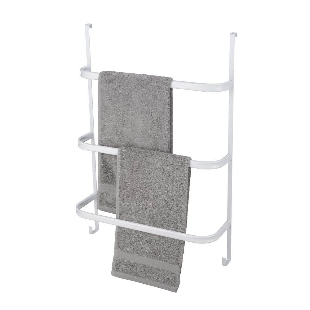Irpinia 3 Rail Over Door Towel Rack White - BATHROOM - Towel Racks - Soko and Co