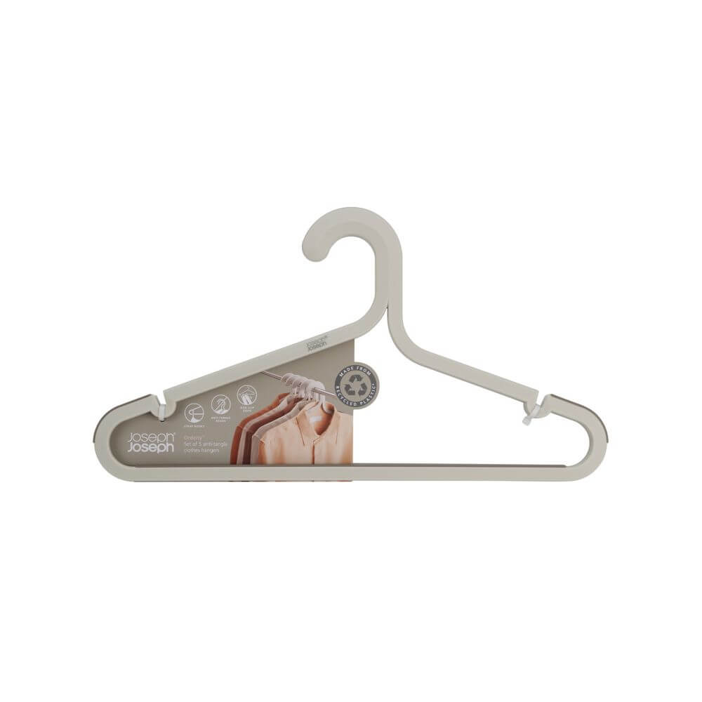 Joseph Joseph Anti-Tangle Clothes Hanger Ecru 5 Pack - WARDROBE - Clothes Hangers - Soko and Co