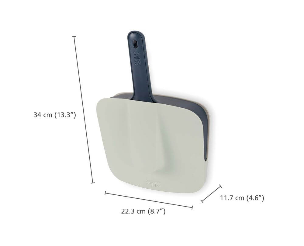 Joseph Joseph CleanStore Wall Mounted Dustpan &amp; Brush Blue - LAUNDRY - Cleaning - Soko and Co