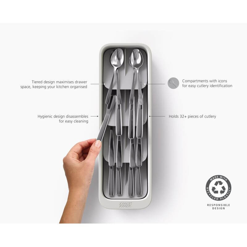 Joseph Joseph Drawerstore Tiered Cutlery Organiser Small - KITCHEN - Cutlery Trays - Soko and Co