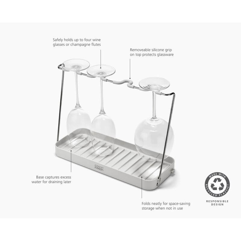 Joseph Joseph Drysmart Wine Glass Drying Rack - KITCHEN - Dish Racks and Mats - Soko and Co