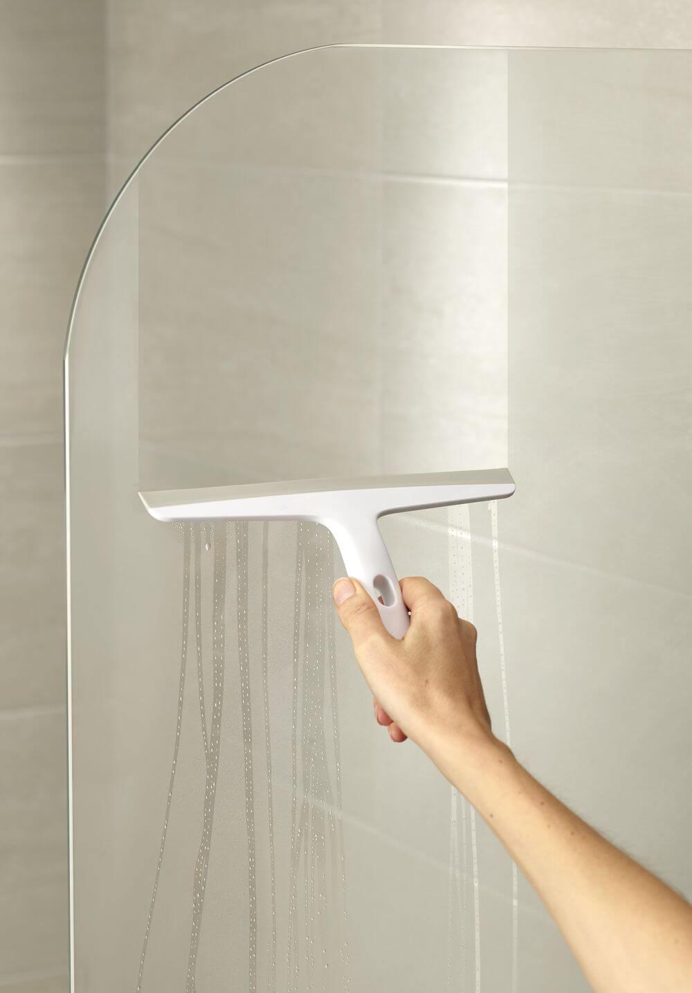 Joseph Joseph EasyStore Slimline Shower Squeegee &amp; Storage Hook Grey - BATHROOM - Squeegees and Cleaning - Soko and Co