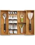 Joseph Joseph Expandable Bamboo Cutlery and Utensil Organiser - KITCHEN - Cutlery Trays - Soko and Co
