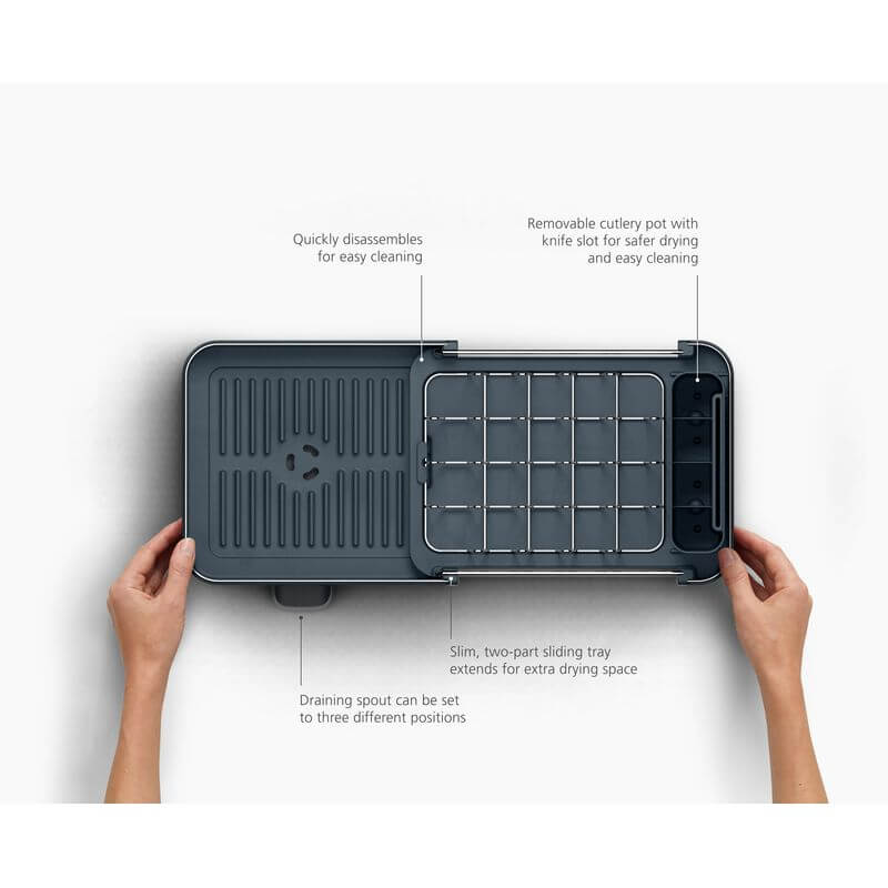 Joseph Joseph Extend Slim Steel Dish Rack - KITCHEN - Dish Racks and Mats - Soko and Co
