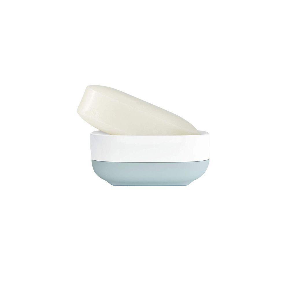 Joseph Joseph Slim Compact Soap Dish White & Blue - BATHROOM - Soap Dispensers and Trays - Soko and Co