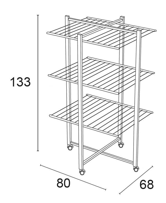 Karisma 3 Tier Tower Clothes Airer Cherry Wood - LAUNDRY - Airers - Soko and Co