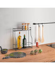 Lava 2 Tier Spice and Oil Bench Rack Black - KITCHEN - Spice Racks - Soko and Co