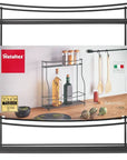 Lava 2 Tier Spice and Oil Bench Rack Black - KITCHEN - Spice Racks - Soko and Co