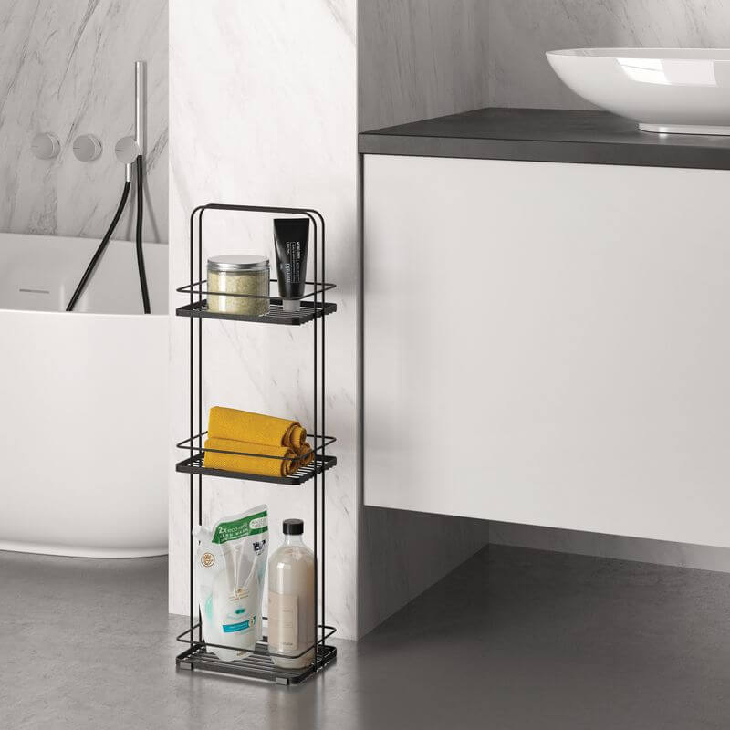 Lava 3 Tier Shelf Caddy Black - HOME STORAGE - Shelves and Cabinets - Soko and Co