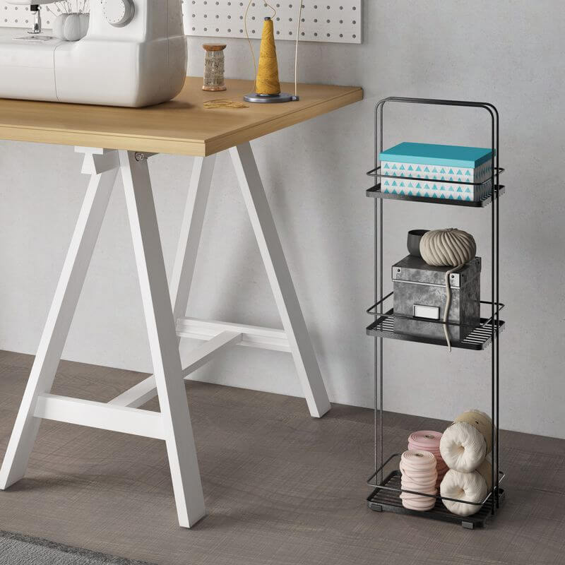 Lava 3 Tier Shelf Caddy Black - HOME STORAGE - Shelves and Cabinets - Soko and Co