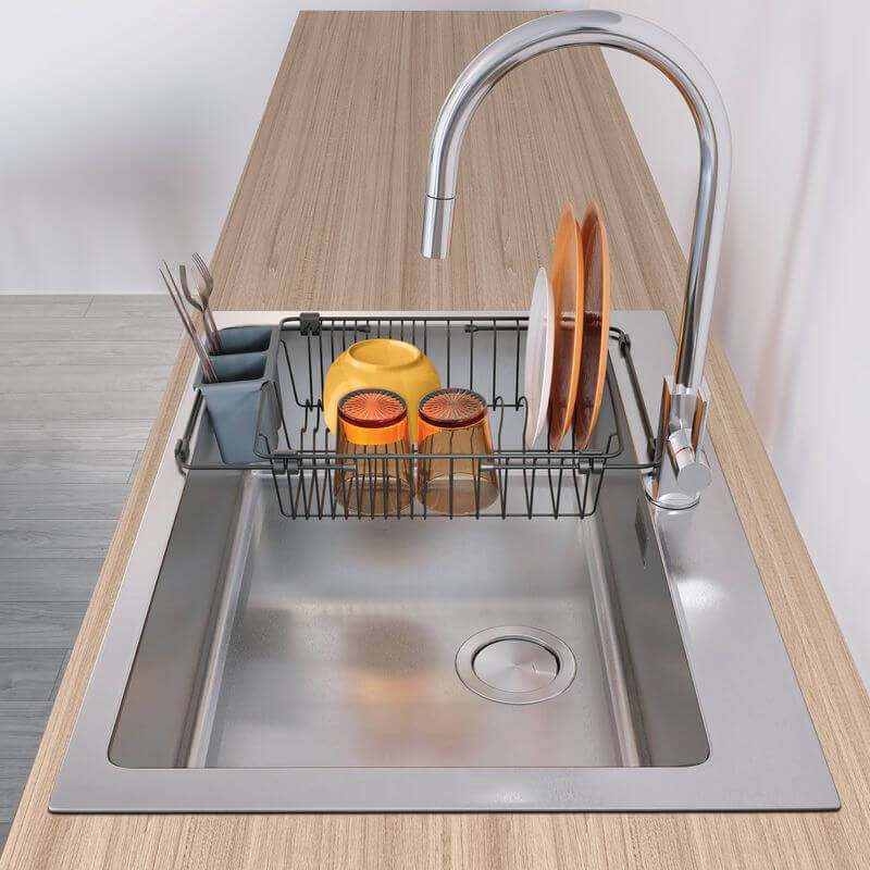 Lava Over-the-Sink Dish Rack Black - KITCHEN - Dish Racks and Mats - Soko and Co