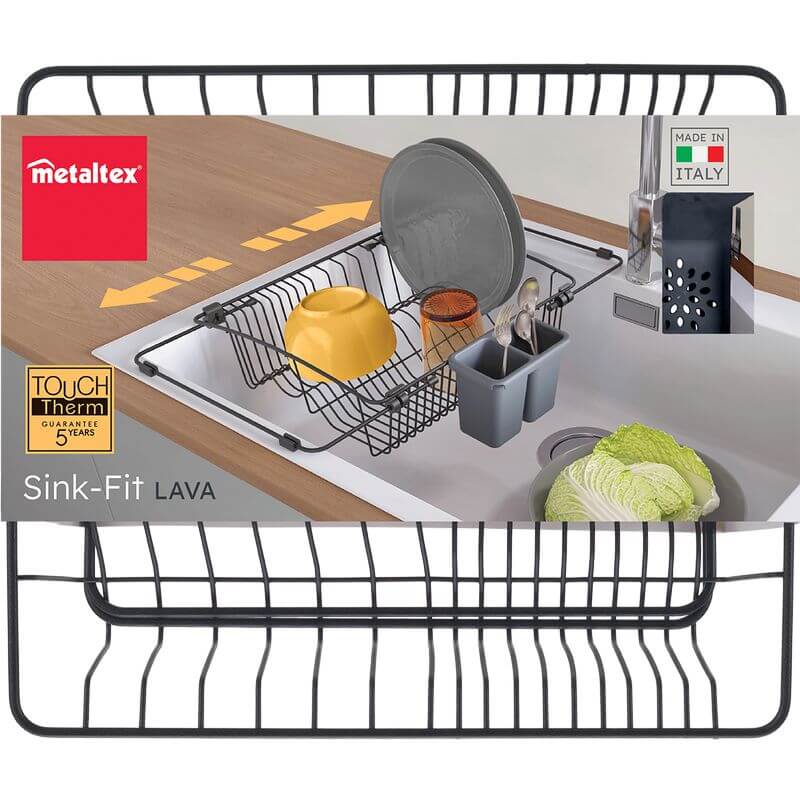 Lava Over-the-Sink Dish Rack Black - KITCHEN - Dish Racks and Mats - Soko and Co