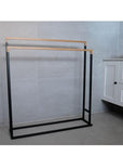 Limited Edition Wide Towel Rack Bamboo and Matte Black - BATHROOM - Towel Racks - Soko and Co