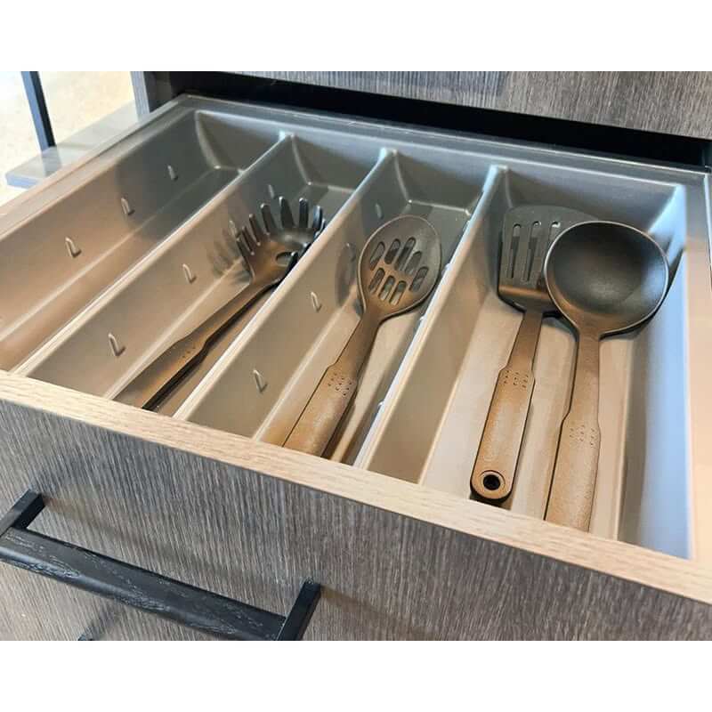 Linea Utensil Tray Grey 520 x 550mm - KITCHEN - Cutlery Trays - Soko and Co