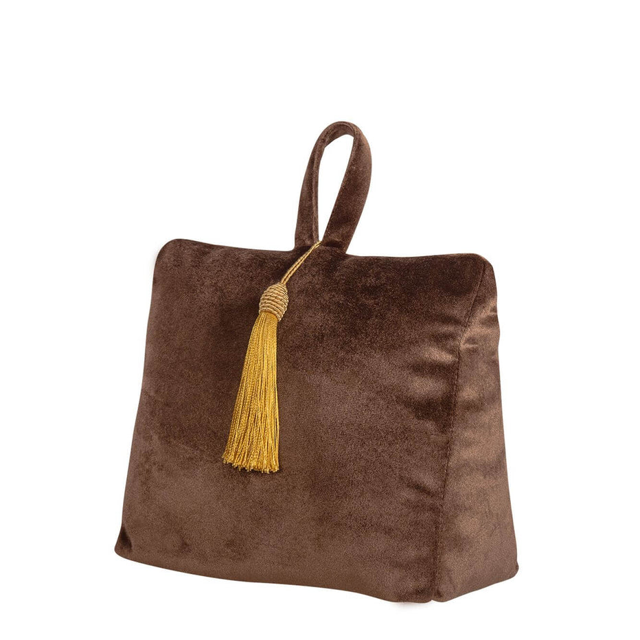 Luxury Velvet Door Stop Chocolate Soko & Co